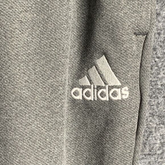 Adidas Pull-on Pants Elastic &Corded Waist Zip Ankles Gray Size M Pockets - Picture 3 of 16